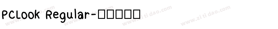 PCLook Regular字体转换